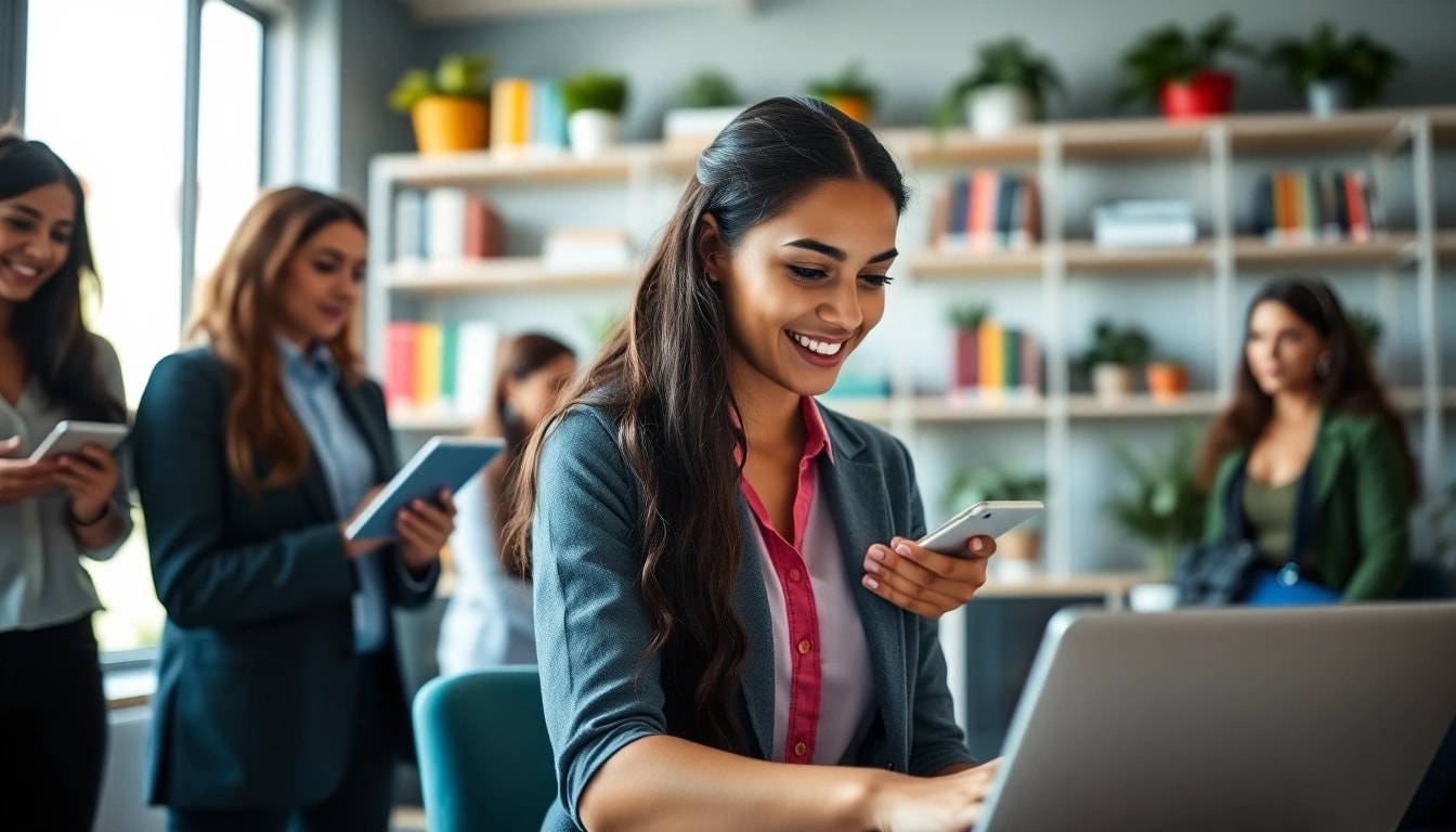 Find opportunities to post sales jobs online in an engaging professional workspace setting.