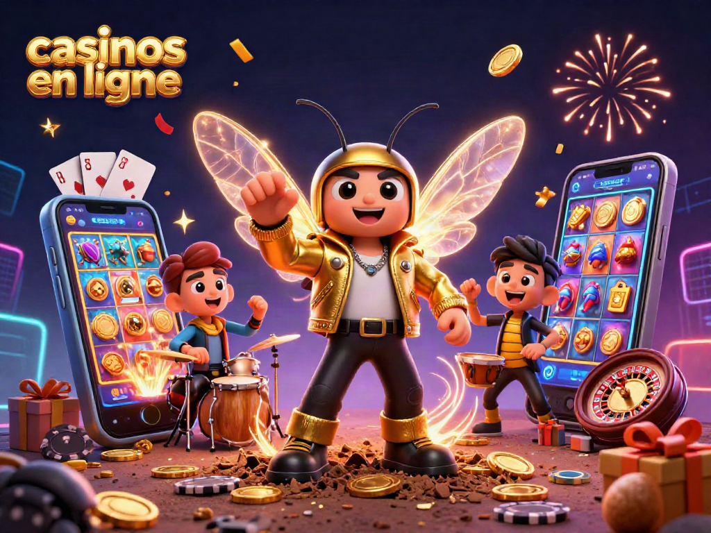 Jouez et gagnez sur les meilleurs casinos en ligne avec ce visuel captivant.