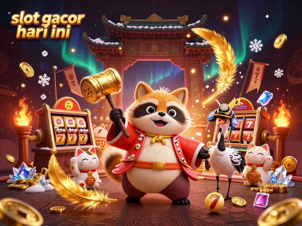 Menangkan slot gacor hari ini dengan karakter ceria tanuki di tengah keramaian permainan judi