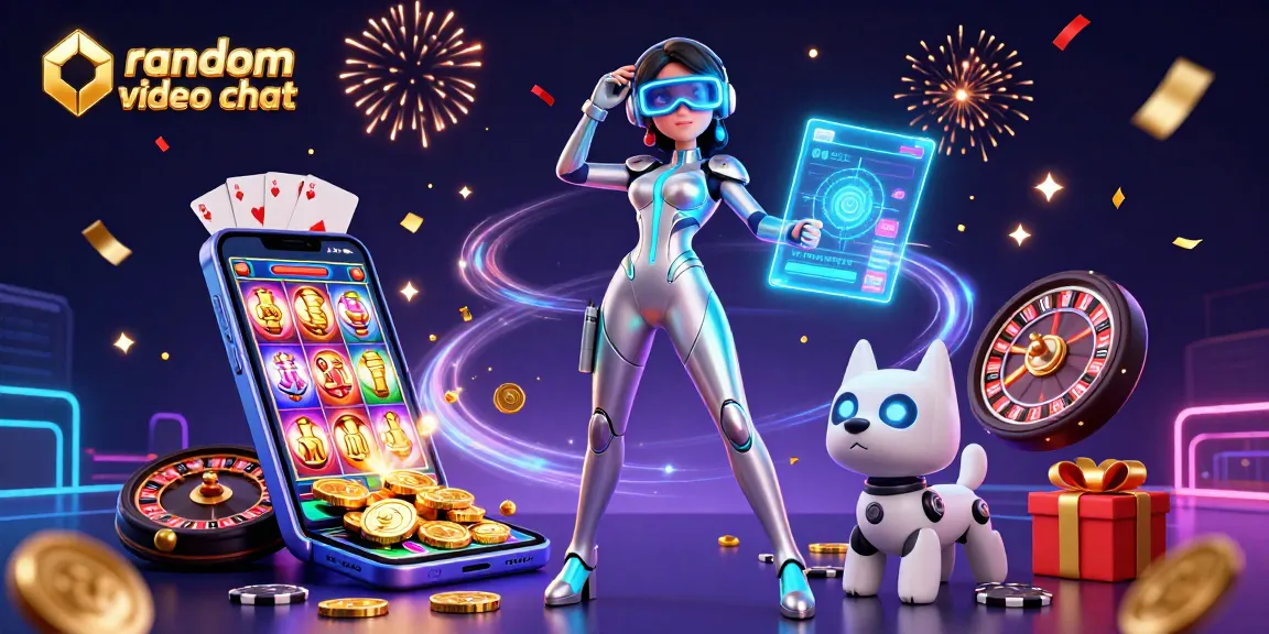 Engage in random video chat with fun characters in a dynamic casino atmosphere