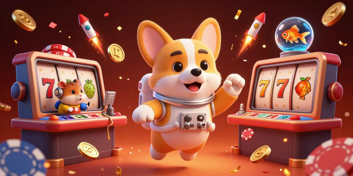 Engaging illustration on an education blog showcasing an astronaut corgi navigating a lively space casino with vibrant gaming elements.