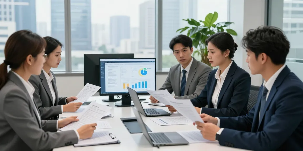 Tim audit forensik AAFI KOTA BANDUNG BARAT bekerja sama di kantor modern