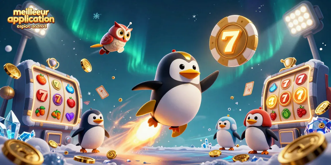 Jouez à la meilleure application espion android avec des symboles de machines à sous et des pièces d'or en action