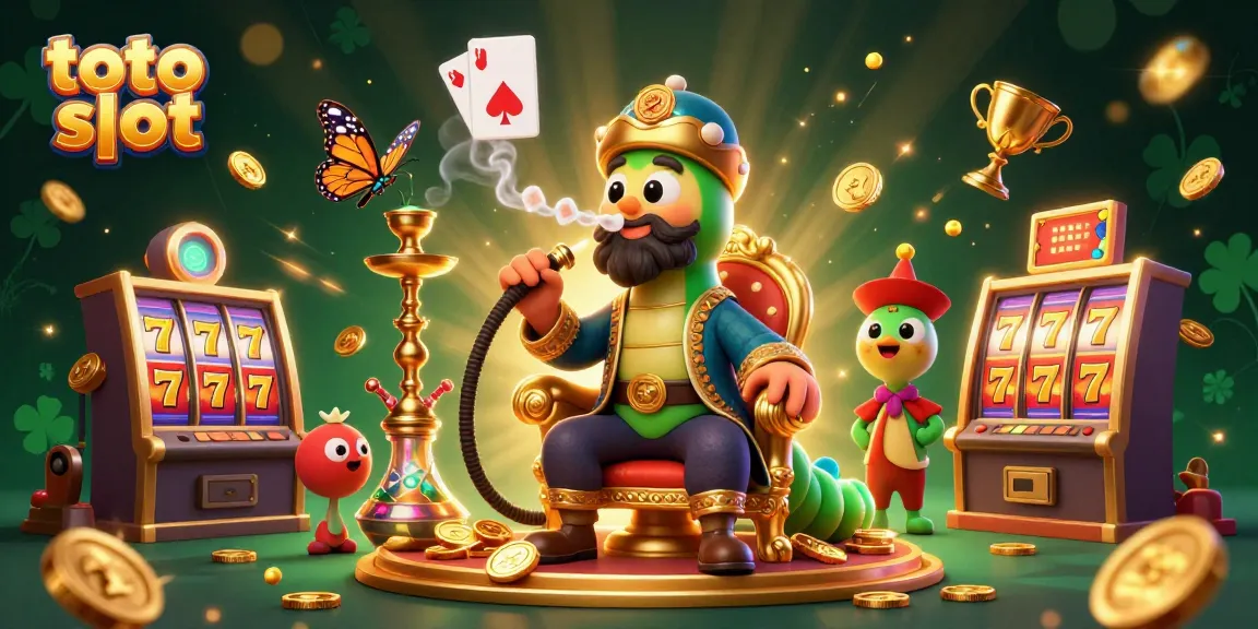 Play exciting toto slot games with vibrant symbols and a magical atmosphere in this dynamic illustration.
