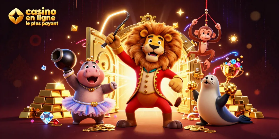 Profitez des meilleures offres sur le casino en ligne le plus payant avec un lion et ses compagnons.