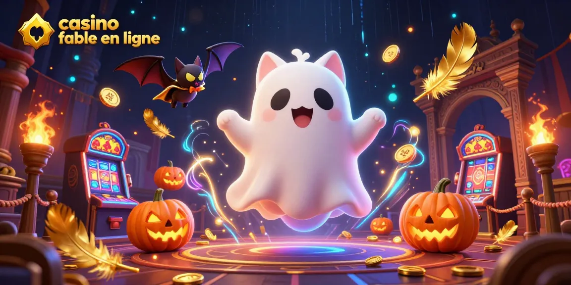 Jouez sur un casino fiable en ligne avec un chat fantôme 3D et un vampire dans un casino hanté.