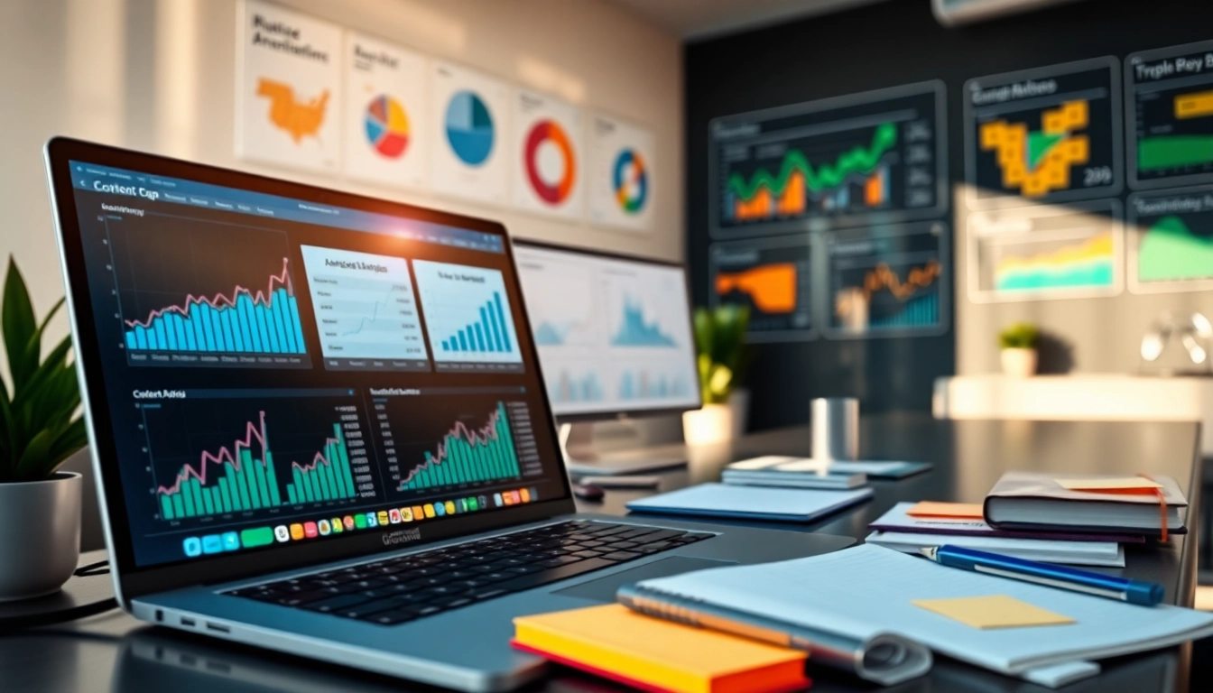 Visual representation of Content Gap Analysis showcasing a digital marketing workspace.