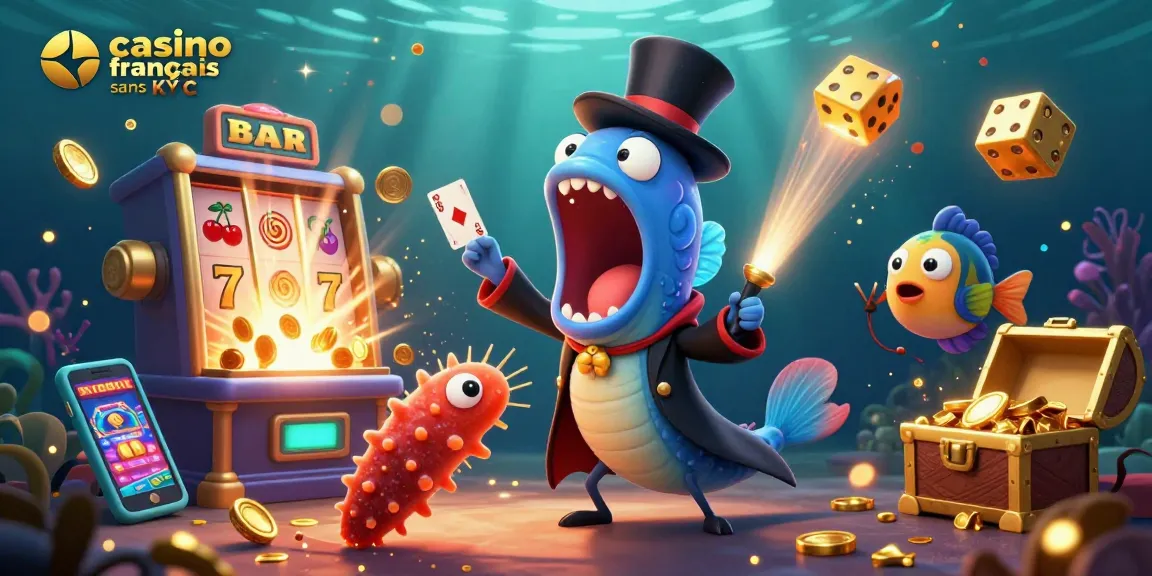 Le casino français sans KYC propose des jeux captivants avec des personnages marins illustrés de manière magique.
