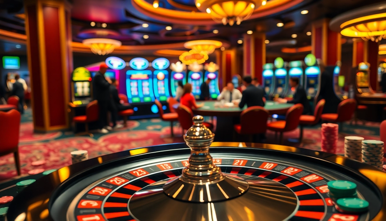 Reddit users enjoying an energetic casino scene with roulette and poker, celebrating the excitement of gambling.