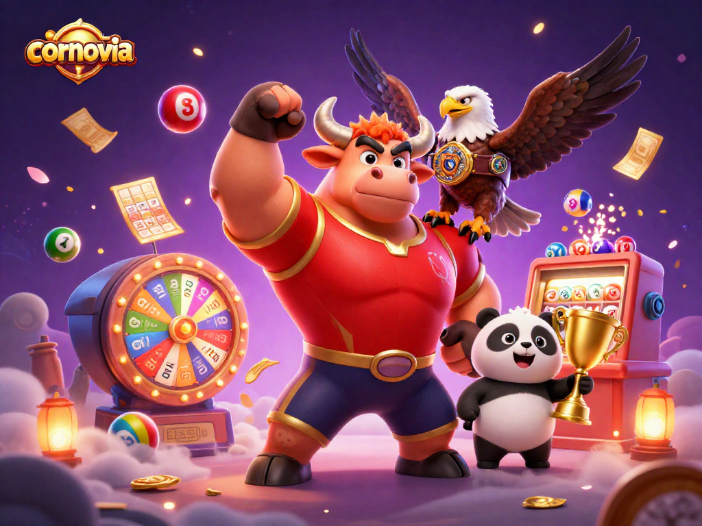 Cornovia promotes thrilling gaming experiences at credit card casinos with vibrant characters and dynamic gaming elements.