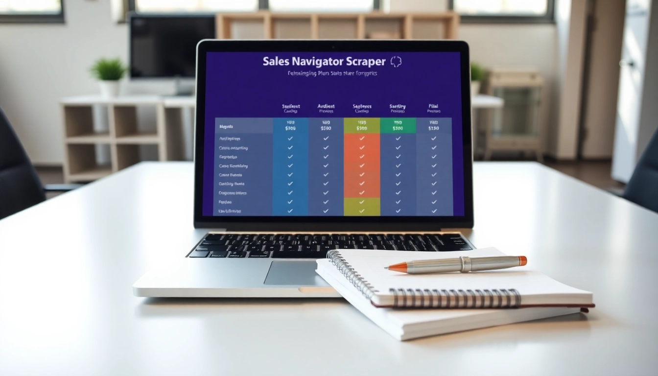 Visualize sales navigator scraper pricing comparison chart highlighting different plan tiers.