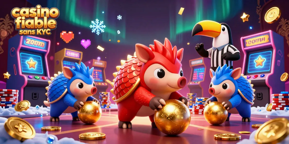 Jouez en toute sécurité dans un casino fiable sans KYC avec des pangolins animés.