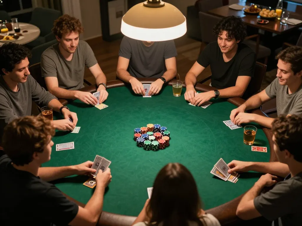 Casino games featuring friends enjoying their time at casinò online italiani non aams poker night.