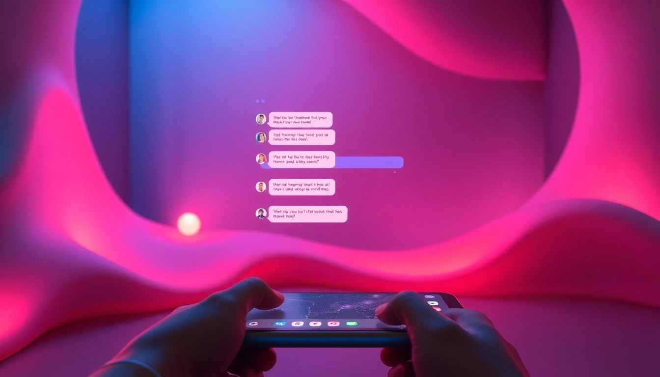 Engaging virtual interface of an nsfw ai chatbot in a futuristic setting.