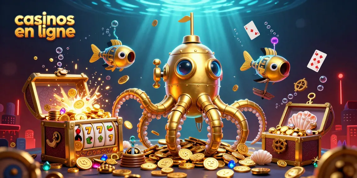 Jouez aux casinos en ligne avec des machines à sous dans un univers sous-marin dynamique.
