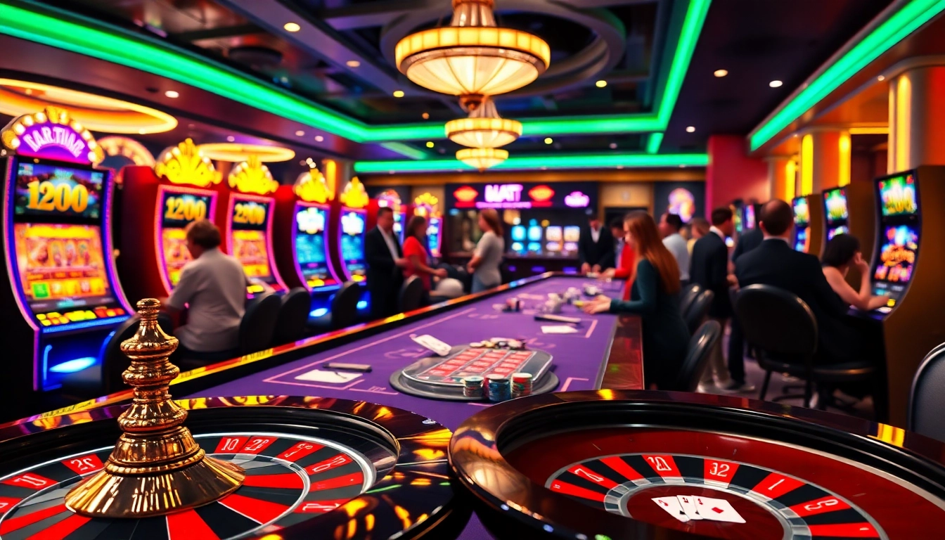 Découvrez l'excitation du casino en ligne 2026 avec des joueurs animés et des tables de jeu vibrantes.