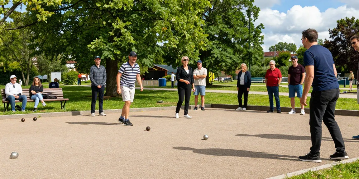 Aktivitas petanque di taman kota oleh komunitas, fopikotapalu.org sebagai pusat olahraga petanque.
