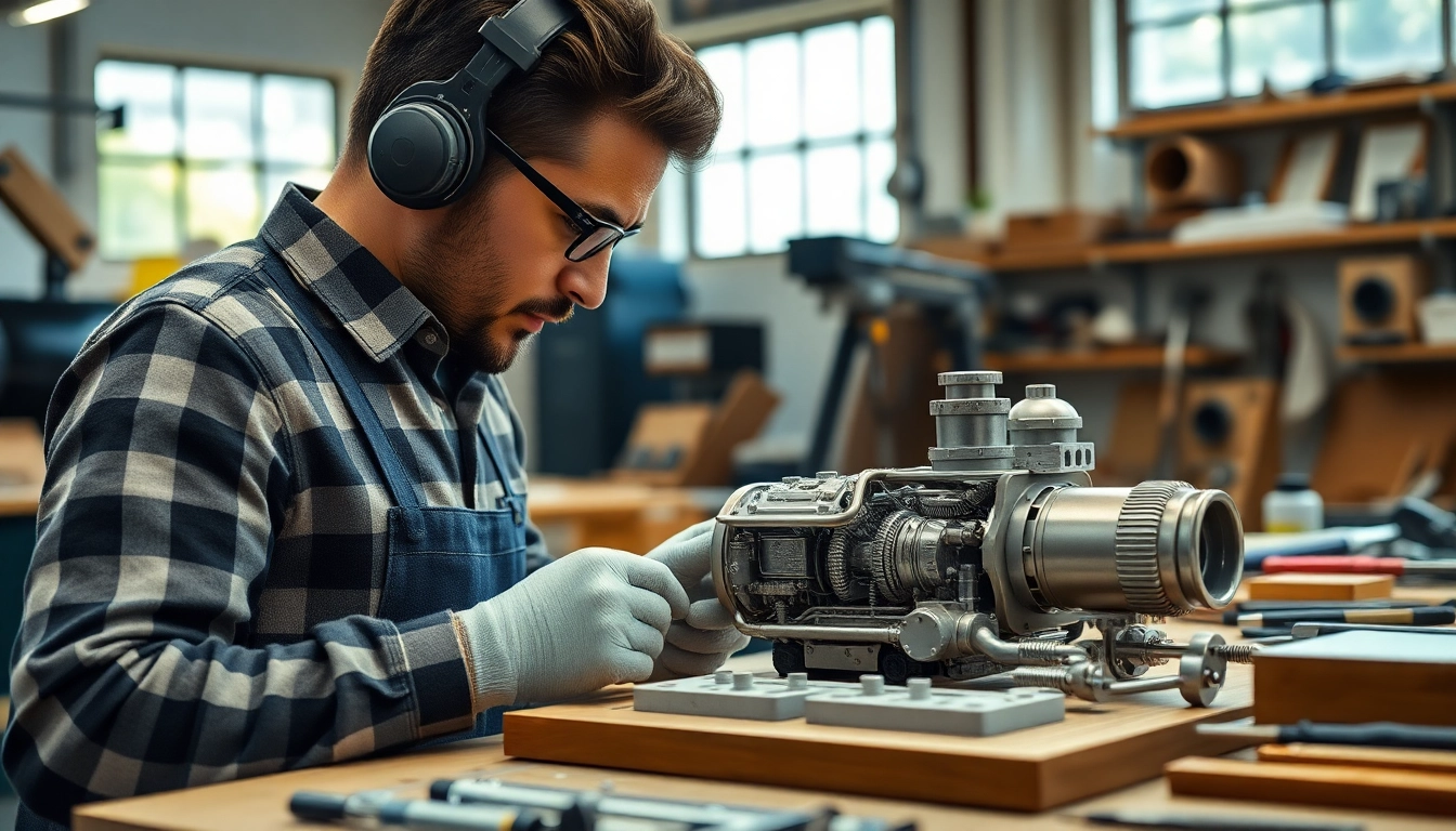 Industriemodellbau in detail, showcasing craftsmanship and precision in model making.