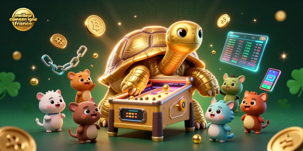 Jouer au meilleur casino en ligne France avec des machines à sous sur une tortue géante animée