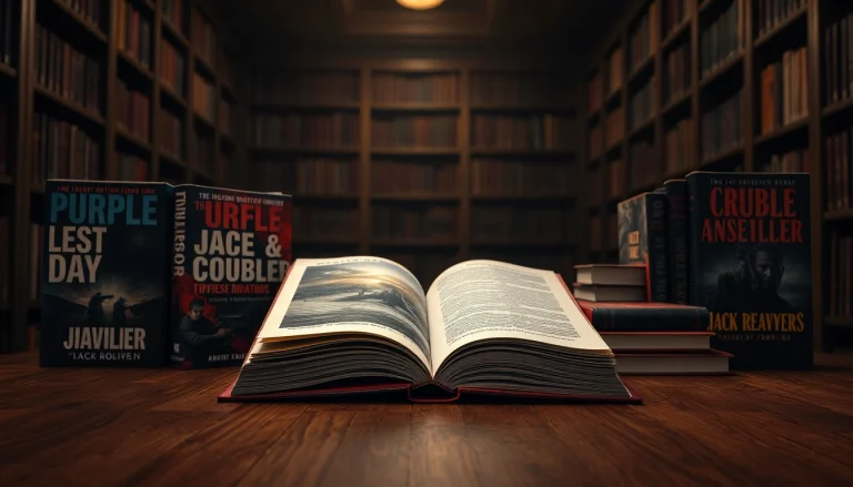 Discovering thrilling tales similar to Jack Reacher series on a warm library table.