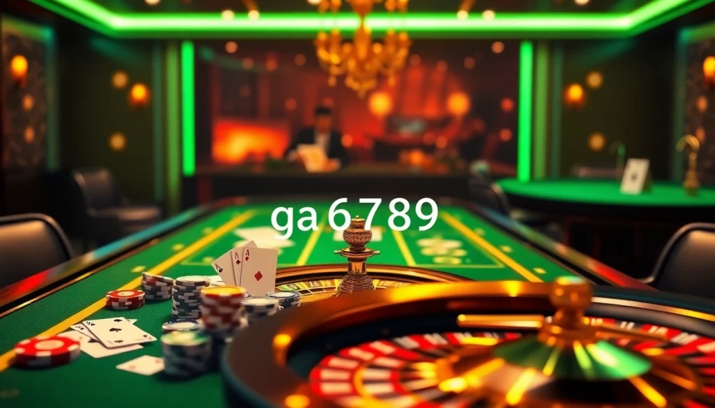 Experience thrilling online gaming at ga6789 with dynamic casino elements and vibrant colors.