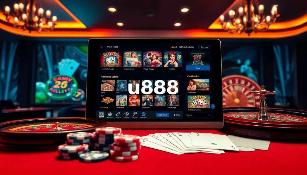 Experience thrilling gameplay at u888's online casino with table games and vibrant slots.