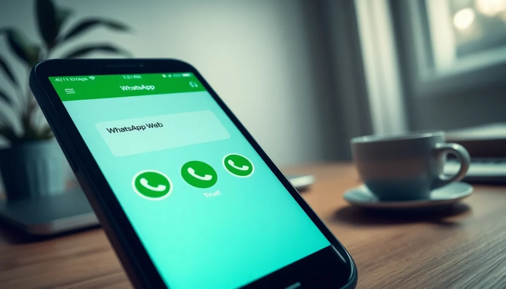 生动展示带有快连VPN等功能的 WhatsApp Web 界面，保障安全通信。