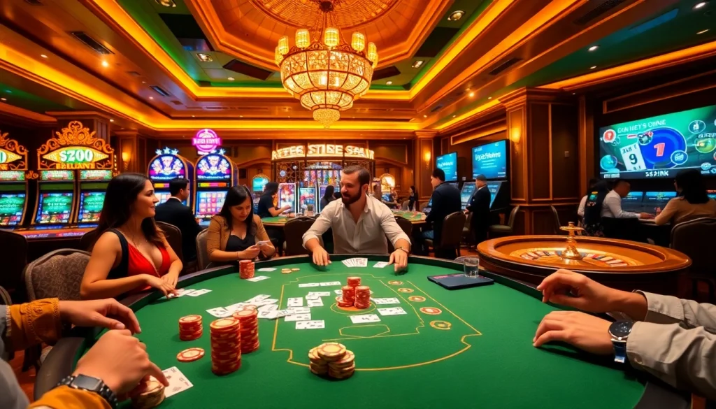 Engaging poker players at a vibrant casino table promoting good88k.blog for thrilling experiences.