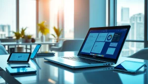 展示 WPS Office 在现代科技设备上的创新工作空间，提升生产力。