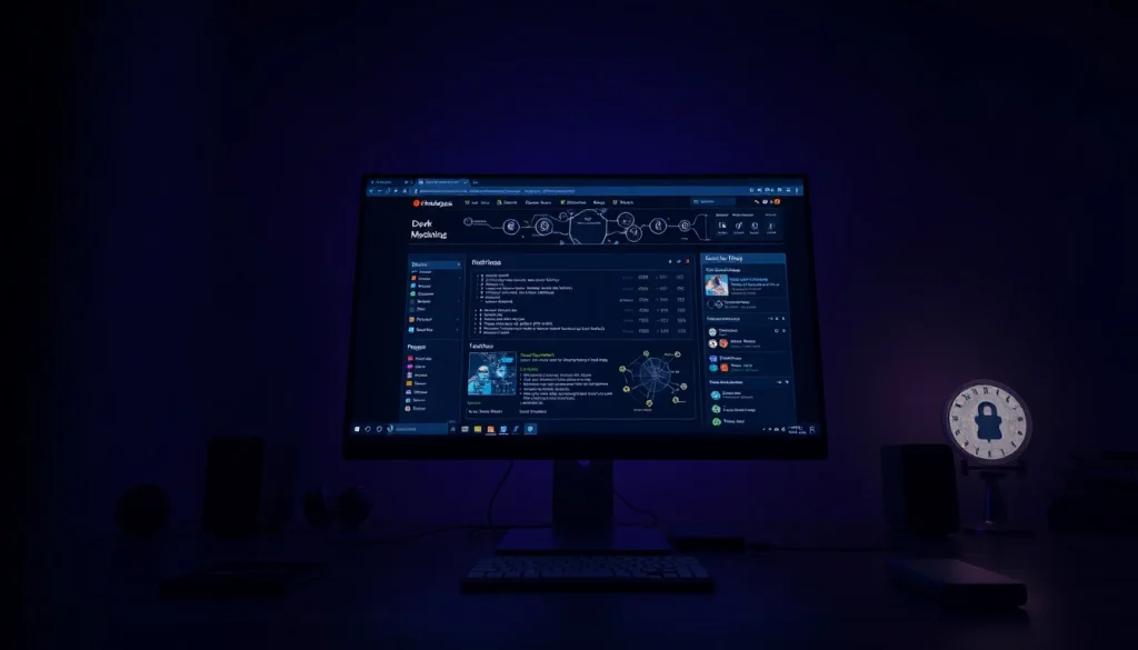 Intriguing dark web marketplace interface showcasing hidden wiki links and cryptocurrency options.
