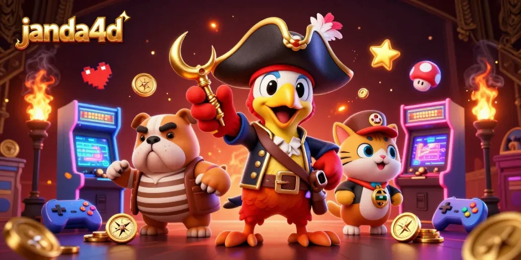 Permainan slot interaktif di janda4d dipenuhi karakter lucu dan elemen kasino meriah.