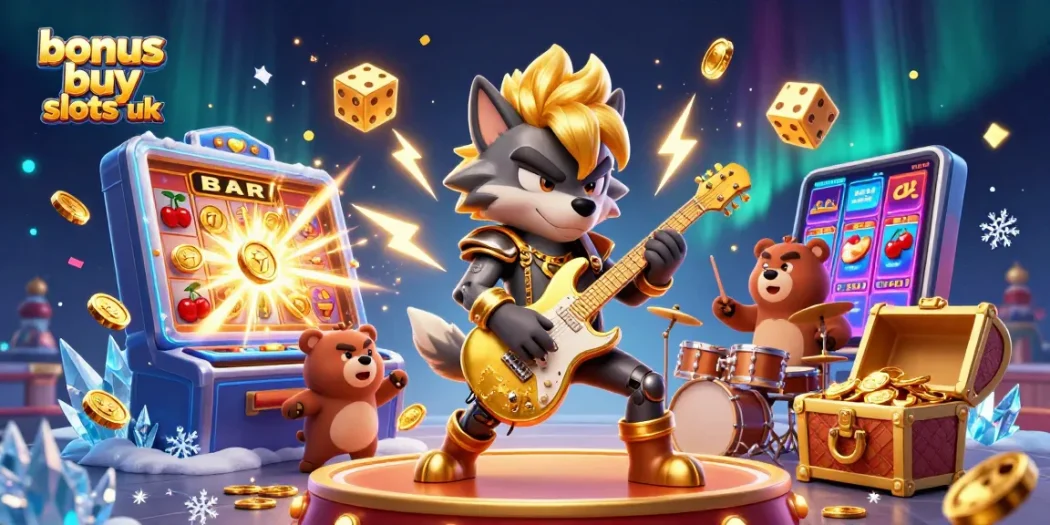 Engage in thrilling bonus buy slots uk action with vibrant characters and casino elements.