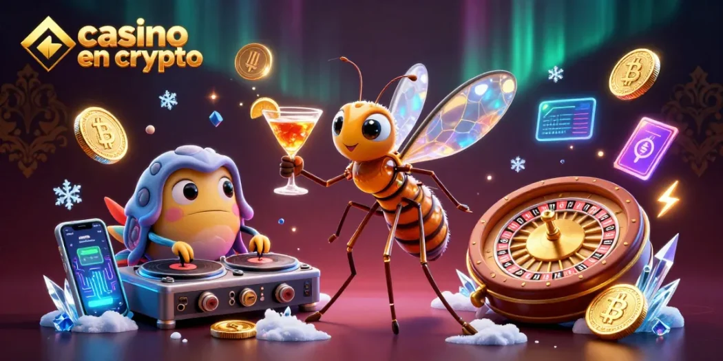 Jouez au casino en crypto avec des personnages uniques, des pièces de monnaie et une ambiance animée.